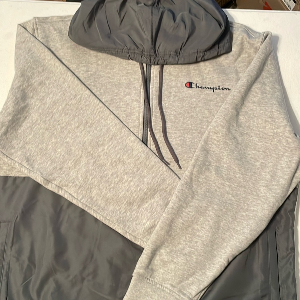 Champion Pullover Gray Hoodie in sizes XL and XXL